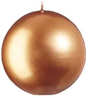 Kugelkerzen Gold, Ø 10 cm, 6 Stück