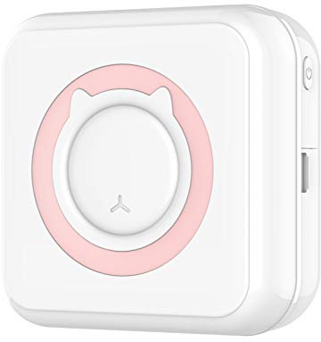 Mini Drucker, Pocket Thermodrucker, Taschendrucker, Thermofotodrucker, Fotodrucker für Smartphone, Mini Drucker für Smartphone mit Android- und iOS-System für Journal, Reisen, Rosa