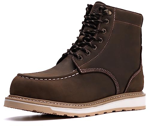 SL-Saint Waterproof Steel Moc Toe Mens Work Boots Classic Industrial&Construction Insulated Safety Shoes 6'' (Brown005, adult, men, numeric_11, numeric, uk_footwear_size_system, wide)