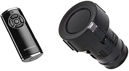 Hörmann 436752 Handsender HS5 868-BS schwarz SW-Europa & Handsender HSZ1 868-BS, praktischer 1-Tasten-Garagentoröffner, Funkfernbedienung mit BiSecur-Funktechnik, schwarz, Art.-Nr. 436779