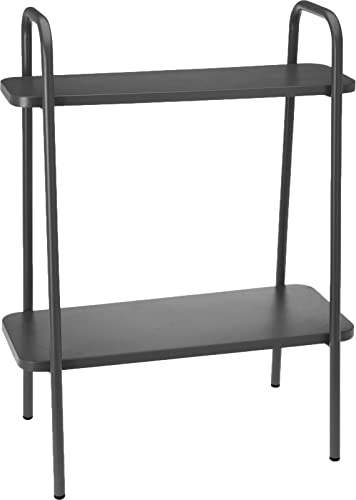 matrasa Outdoor Beistellregal BLOMHYLLA - 50x26x66cm - Scandi Pflanzenregal Blumenregal Beistelltisch Metall Dunkelgrau