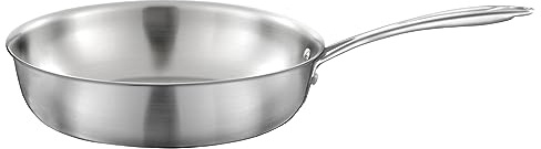 Cuisinox - Gourmet - Sauteuse 24 cm inox - Triply - Compatible tous feux dont induction - Acier Inoxydable 18/1 - Poignée Fixe - Sans PFAS, PTFE, PFOA - Made in France