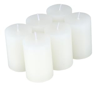 Set mit 6 Votivkerzen, D4 x H6 cm, Weiß