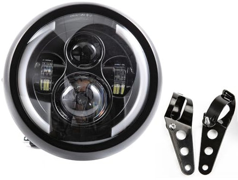 evomosa Faro moto Faro anteriore 7,5 pollici Led moto faro per cafe racer bobber chopper