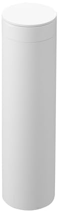 Yamazaki 1828 Tower Tissue Box Round, White, Steel/ABS Resin/Silicone, 6.8 x 6.8 x 25 cm