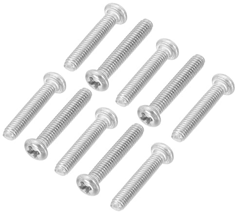 PATIKIL 120 Pezzi Phillips Viti A Testa Bombata M2.5-0.45 x 14mm | Acciaio Inossidabile 304 18-8, Filettatura Completa, Vite A Testa Bombata Con Intagli Phillips