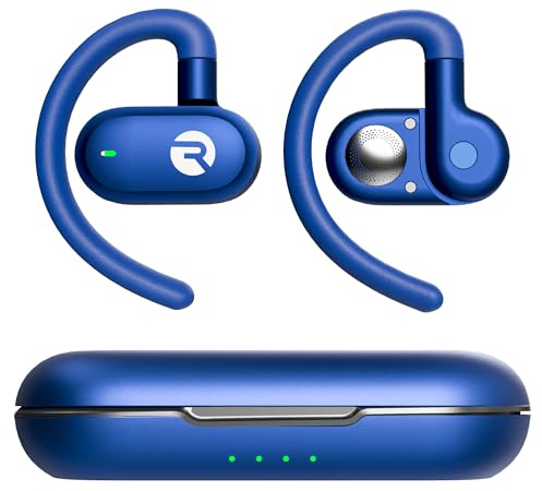 Raycon Fitness Open Ear Earbuds – Open Ear Headphones, Earbuds Wireless Bluetooth, Running Headphones, Sweat & Water-Resistant Earphones, 40 Hours Battery Life (Blue)