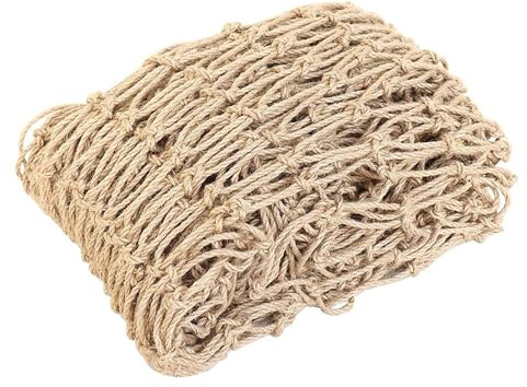 1 m x 5 m Rete da arrampicata per balcone iuta, rete a corda spessa, rete a traliccio iuta, rete decorativa in canapa rete di sicurezza rete di protezione ringhiera balcone scale