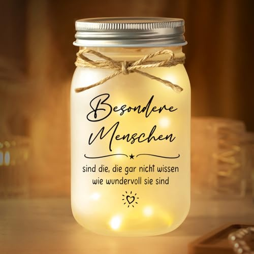 Juratar Personalised Gifts for Women - Mason Jar Night Lights, Home Decoration, Special Gift Idea for Girlfriend, Sister, Partner