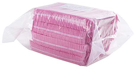 Qianly 100 Einweg Haarnetz Aus Nicht Gewebtem Haar, Kappe, Haarnetz, Staubdicht, Kopfbedeckung, Hut, Rosa