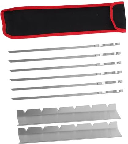 Brochettes de Barbecue Argenté Lot 1 en Acier Inoxydable Portables