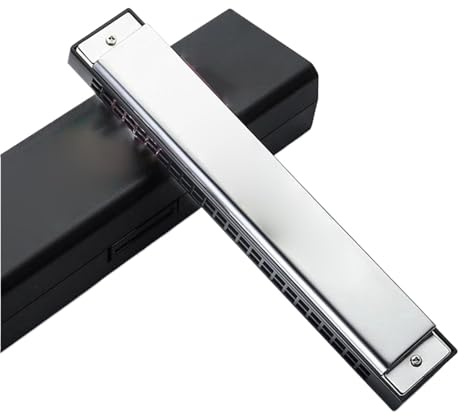 Professional Mundharmonika Tremolo-Mundharmonika, Holzblasinstrumente, 24 Löcher, Mundharmonika, C/#C/D/#D/E/F/#F/G/#G/A/#A/B Für Anfänger(#G tone)