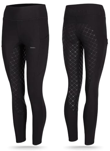 Eskadron Reithose Riding Tight PRO | Reithose Fullgrip | Sommerreithose leicht & atmungsaktiv | Reitleggings mit Handytaschen | Widerstandsfähige Reiterhose