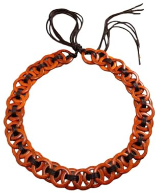 Rockreyoa Damengürtel Gewebter Taillengürtel Seilgürtel Kleid Hüftgurt Bindegürtel Vintage Dekorativer Flechtgürtel Gewebter Taillenseilgürtel Gewebtes Taillenseil Für T-Shirts Langen Orange