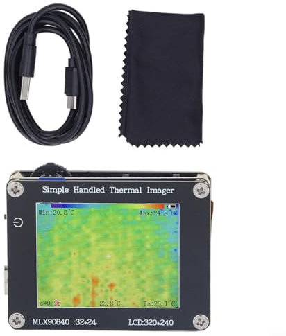 EXTRWORY Thermal Imager Infrared Camera 2Inch Screen -40°C To 300°C For MLX90640 Sensor 8Hz Refresh Rate For USB Storage For LCD Display