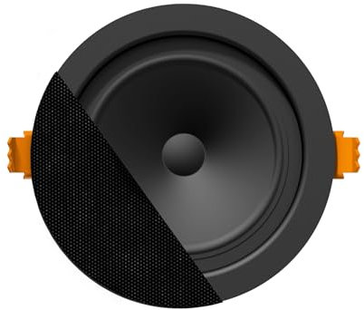 audac CENA306/B - Altavoz empotrable redondo (1 x 2,5, 10 W/8 Ohm, 100 V (6 W/3 W), color negro