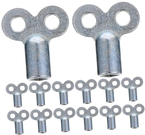 ORFOFE 20pcs Radiator Bleed Key Square Socket Valve Keys for Heater Air Venting and Tap Repairs Compatible with Various Radiator Models Plumbing Tool Pack