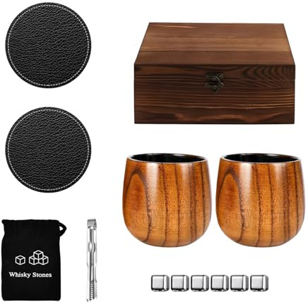jklymm Finish Irish Addition Set de verres incisés à la main et pierres réfrigérantes Idéal pour les fêtes et incidents spéciaux Ne pas diluer les verres irlandais