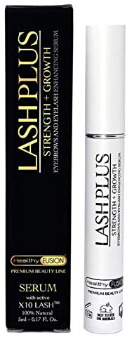 Lash Plus Healthy Fusion | Siero per ciglia e sopracciglia – Favorisce la crescita e il volume | Stimolatore per ciglia lunghe e folte | Risultati naturali e duraturi