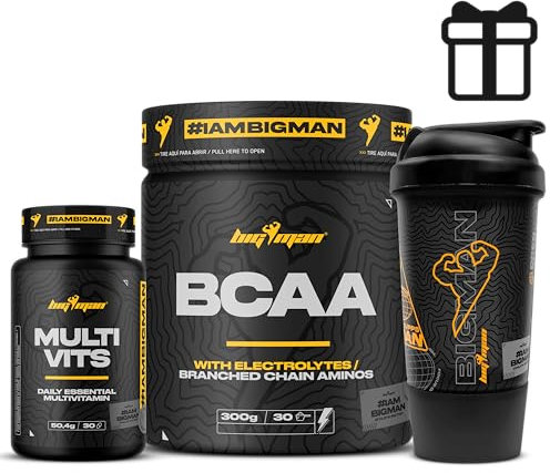 PACK BCAA + ELECTROLITIOS 300gr (COLA) + MULTIVITS 30 Caps + SHAKER REGALO| AMINOACIDOS RAMIFICADOS CON CARGA DE MINERALES | RECUPERACIÓN MUSCULAR | PROTEGE TU MUSCULO