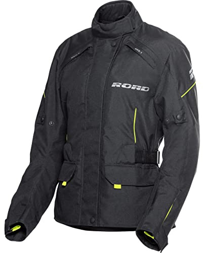 Road Touring WP Damen Textiljacke 1.0 – Wasserdicht – 600D Polyester – Neongelb gelb XL