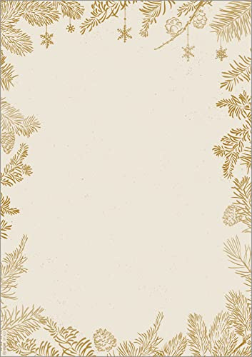 SIGEL DP422 Christmas Motif Papers Golden Christmas, 90 gsm, A4, 100 sheets