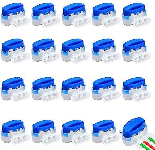 Aohcae 20 Stück Kabelverbinder Mähroboter, Verbinder Rasenroboter Kabel Begrenzungskabel Verbinder für Rasenroboter Kabelklemmen Wasserdicht für Rasenmäher