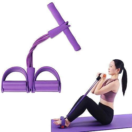 YGMXZL Pedal Widerstandsband,Upgrade 6 Tube Elastische Zugseil Pedal Fitness Bauchtrainer Band,Sit-up Bodybuilding Expander für Bauch Taille Arm Bein Fitness Abnehmen Training