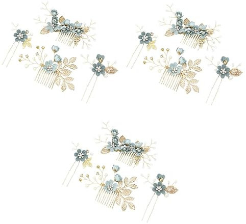 Abaodam 12stücke Teiliges Hochzeits-haarkamm Bräute Haarschmuck-accessoire Mit Kristallen Elegante Hochzeitskopfbedeckung Für Frauen Und Mädchen