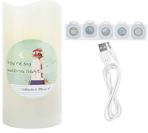 Lume di Candela Elettronico a LED, Lume di Candela a LED, Lume di Candela Elettronico, Proiettore a Lume di Candela Elettronico a LED Candela Senza Fiamma Decorazione della Tavola di Casa da Giardino,