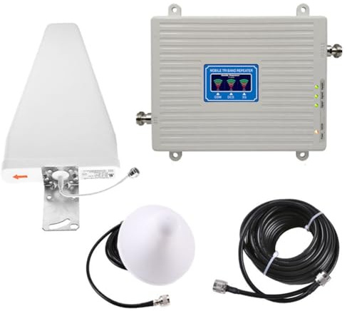 JANZU Amplificateur de Signal Tri-Bande 2G 3G 4G 5G 900 1800 2100 MHz GSM WCDMA LTE Répéteur de Signal Universel Prise UE