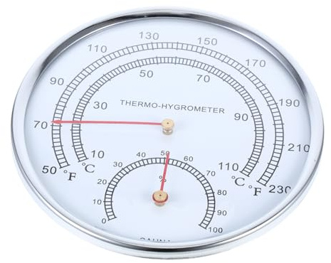 BCOATH Termómetro Sauna Higrotermógrafo Resistente Medidor Temperatura Humedad para Habitaciones