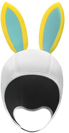 Tdoutop Gorro de Buceo, Gorro de Baño para Adultos, para Surf, Deportes Acuáticos, Natación, Kayak Y Vela, Blanco Azul