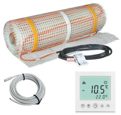 1400 Watt PREMIUM Fußbodenheizung elektrisch Fliese Bad Heizmatte Thermostat 7 m²