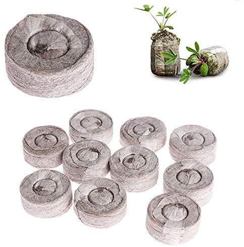 BoBoHome 50 Stück Pflanze Starter Kindergarten Topf Torf Boden Pellets Kräuter Startstopfen Blumen Pflanzen Block Gartengeräte