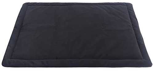 IEUUMLER Hundematte, Hundekissen Weiche und warme Hundebett Rutschfestem Waschbar Haustiermatratze Plüsch Wärmehundematte für Hunde und Katzen FC004 (74 * 53cm, Black)