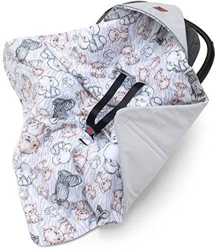 Pepi - Einschlagdecke Babyschale - 90x90 cm - Kinderwagen Decke - Babyschale Decke - Baumwolle Babydecke für Autositz - Babyeinschlagdecke