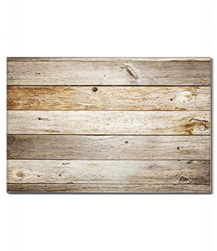 banjado Glas Magnettafel (60 x 40cm) - Magnetwand Glas - Magnetpinnwand als Memoboard - Pinnwand Magnettafel Küche, Büro, Kinderzimmer - Graues Holz