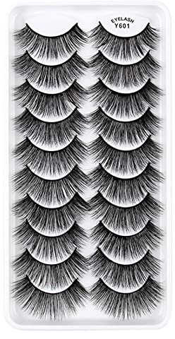 Eyelash Holder Case Organizer Display Luxury Multipack Fake Mink 8D Eyelashes Lashes False 10 Pack Volume Faux Wispy Eyelashes Pairs Mink Eye Lashes Dramatic Eye Style Lashes Pack Cat (a-B, One Size)