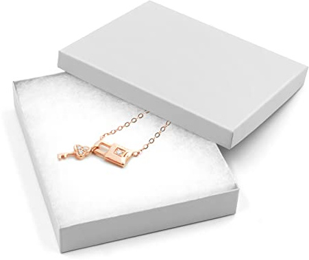 opaprain Cardboard Jewelry White Gift Boxes 10 Pack6x5×1 inches, its apply to displaying necklaces, rings, bracelets, earrings