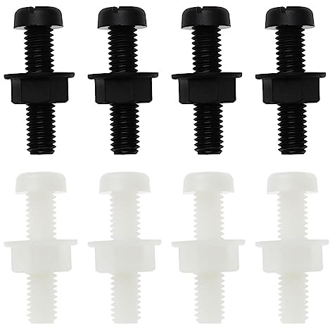 VGOL 30 Ensembles Vis de Plaque d'immatriculation en Plastique avec Écrous Hexagonaux M6 Fixation de Plaque d'immatriculation de Voiture Fixations pour Fournitures de Moto Auto