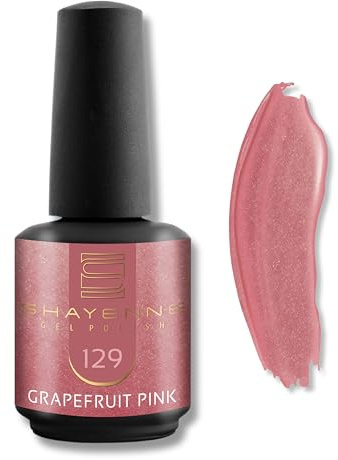 SHAYENNE UV LED Gel Nagellack 15ml - 129 Grapefruit Pink Rosa - Made in Germany - UV Lack für Gel Nägel & Langanhaltendes Nageldesign - Studio Qualität