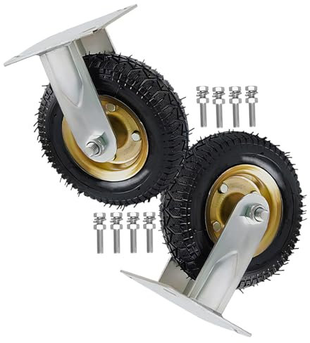 Lenkrolle Luftrad, Geräuschlose Schwerlast Rollen 360 Grad Drehbar 2 Stück Bockrolle Tragkraft 300 Kg 360 Grad Drehbar Zum Mechanisch Möbel, 150/200/250MM Rollen Transportrollen
