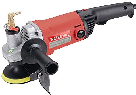 Polierer, 1400W Profi Nass Steinschleifer mit 100mm starrer Unterstützer, Diamant Auflage Satz für Nassschleifen und Nasspolieren von Gestein geeignet