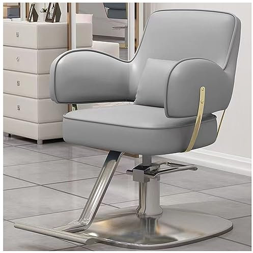 Llchaensc Friseurstuhl, Hydraulisch, Um 360 ° Drehbar, Höhenverstellbar, Beauty-Tattoo, Friseur, Rasieren, Tattoo-Stuhl Für Schönheitsausrüstung,Grau,A