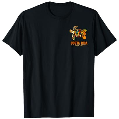 Costa Rica Pura Vida Vintage Reise-Souvenir Meeresschildkröte T-Shirt