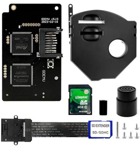 GDEMU V5.15 & V5.15b Optical Drive Emulation Board for SEGA Dreamcast - Remote Card Mount Kit with SD Extension Cable, Compatible with DC VA1 Console (Black V5.15)