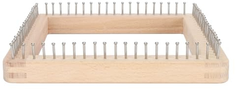 Holz-Strickwebstuhl, Langlebig, Handgefertigt, Strickbrett Zum Selbermachen, Weben, Mütze, Schal, Schal für Erwachsene, mit Buchenholz, Edelstahl, Haushalt, den Größten Teil