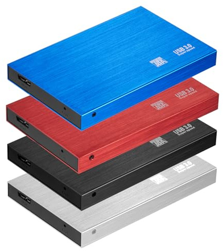 NQYZZFA Disque dur externe portable 2,5 500 Go à 8 To USB 3.0 ultra fin en aluminium pour PC/ordinateur de bureau/ordinateur portable/TV/Windows, 4 To, bleu