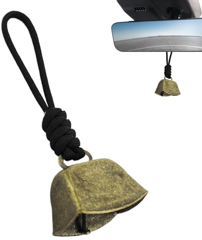 Bells Makers, Ziegenglocken für Halsketten – rustikale Kupferkuh mit klarem Klang und langer Kette, Retro-Dekoration aus Metall für Bauernhöfe, Camping im Freien